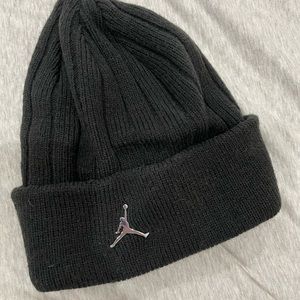 black metal beanie